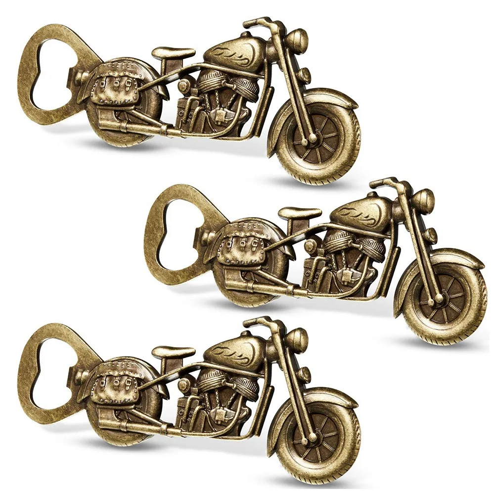 

Motorcycle Bottle Opener, Fun Metal Beer Opener, Vintage Motorcycle Beer Gifts for Father's Day Men(3 PCS)