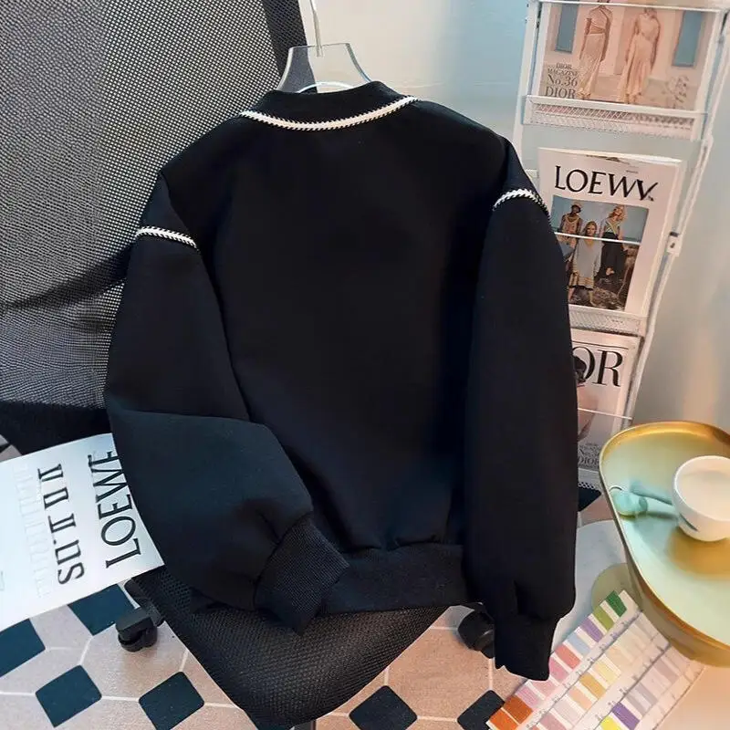 Hot 2026 Spring Autumn New Women Retro Baseball Jacket with Small Fragrant Style Loose Fashion Versatile Korean Version Tops