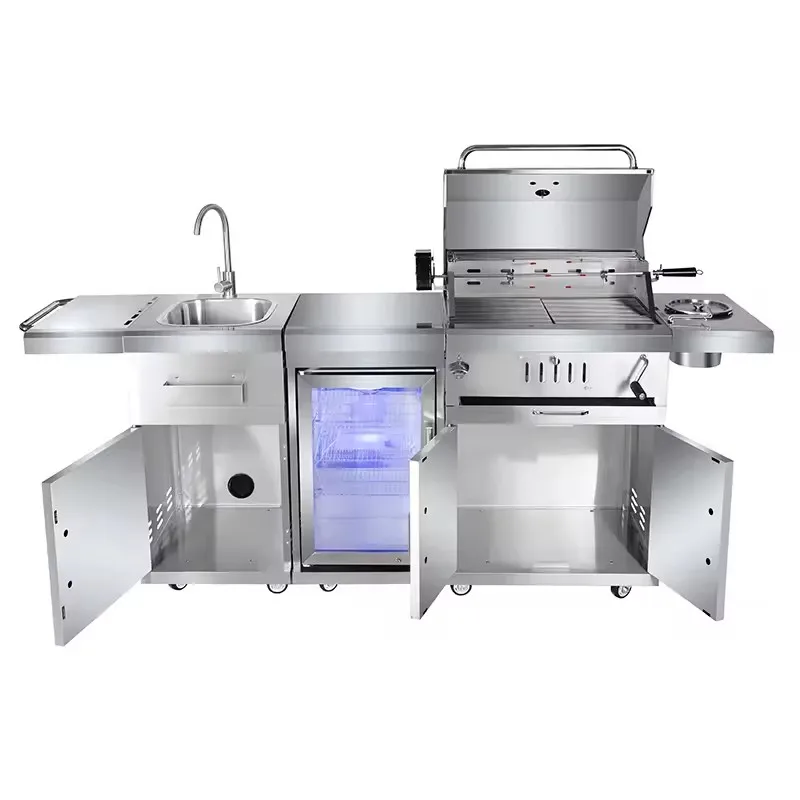 Durable Modular Outdoor Cabinets 304 Stainless Steel Housing Outdoor Kitchen