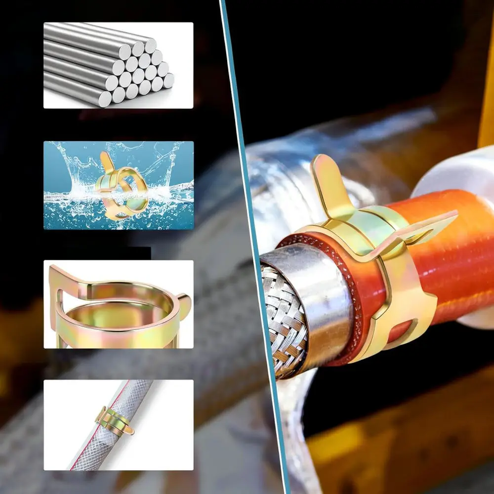 Fuel Pipe Spring Clamps For Yangshun Vacuum Line Hose Fastener Connector Zinc Plated Steel Hardware Maintenance Supplies