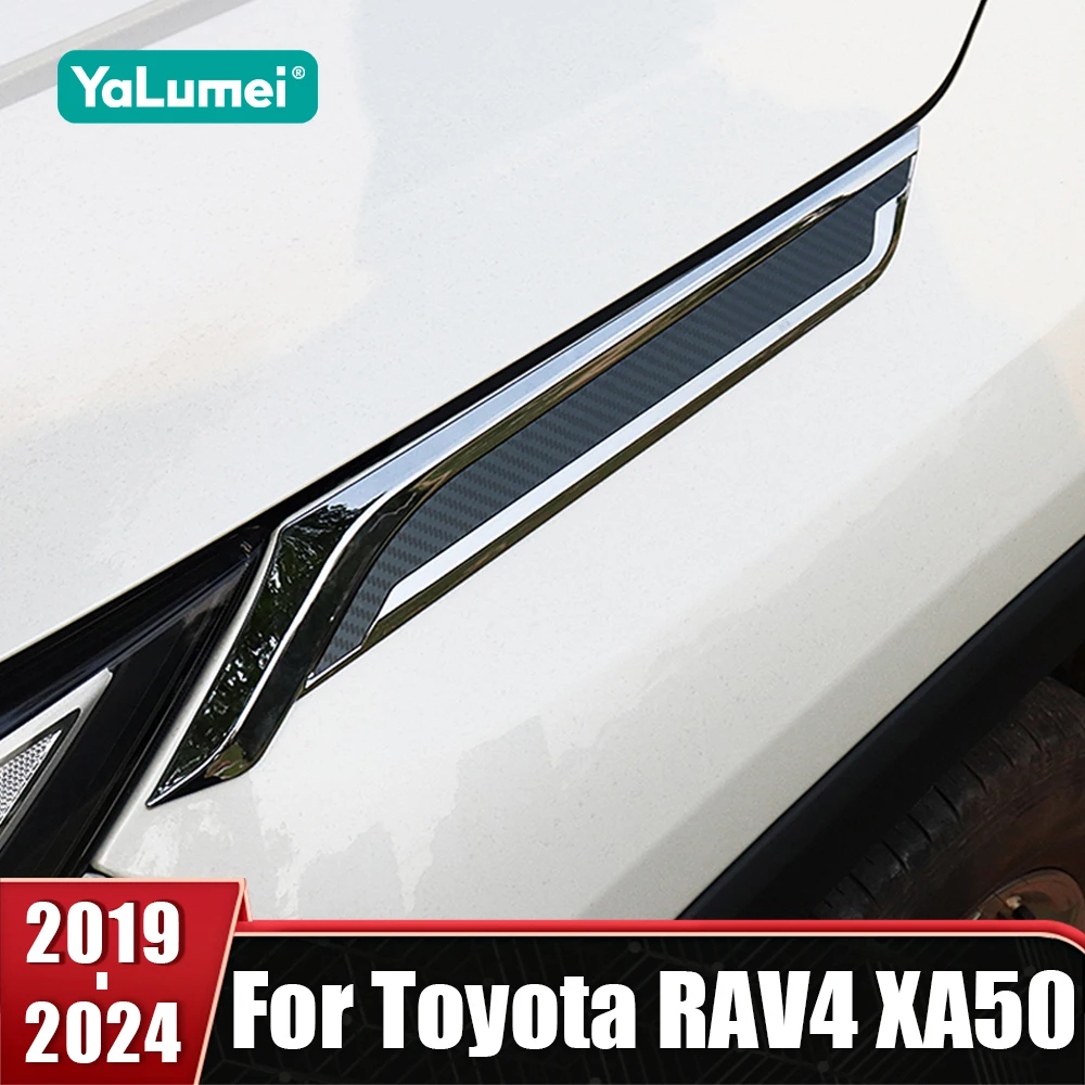 

For Toyota RAV4 XA50 2019 2020 2021 2022 2023 2024 Car Air Intake Flow Side Fender Vent Wing Cover Trims Shark Gill Stickers