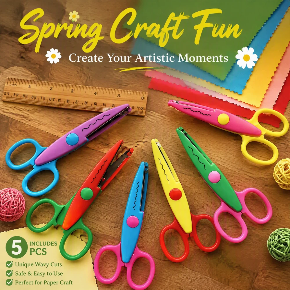 Craft And Art Difference - Kinderveiligheidsschaarset 6 Stuks Verschillende Vormen RVS