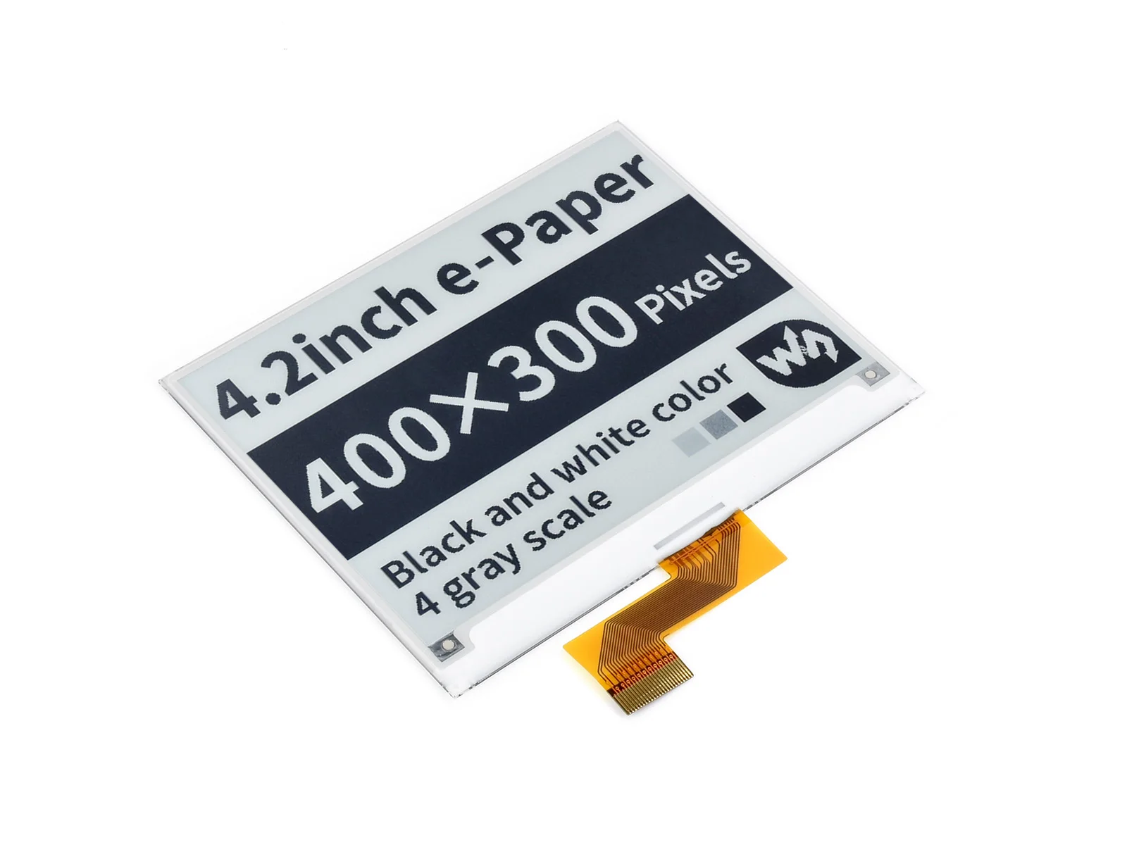 4.2inch e-Paper,400x300, 4.2inch E-Ink Raw Display, SPI Interface, Without PCB,Low Power,Paper-Like Effect Without Electricity