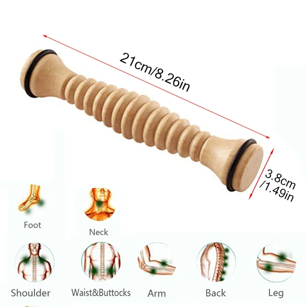 Voetmassage Verlichten Stress Hout Voet Massage Roller Voor Plantaire Fasciitis Reliëf Deep Tissue Massage Tool Stress Relief Beenarm