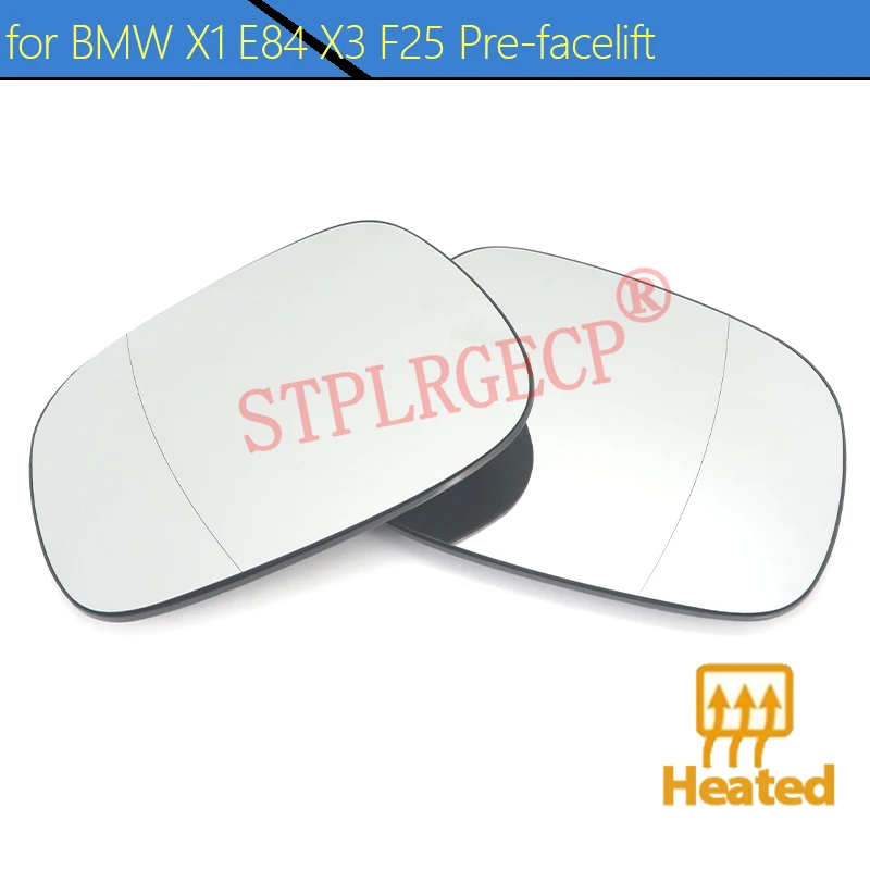 

Driver or Passenger Rearview Side Mirror Lens Door Wing Mirrors Glass with Heating for BMW X1 E84 X3 F25 Pre-facelift