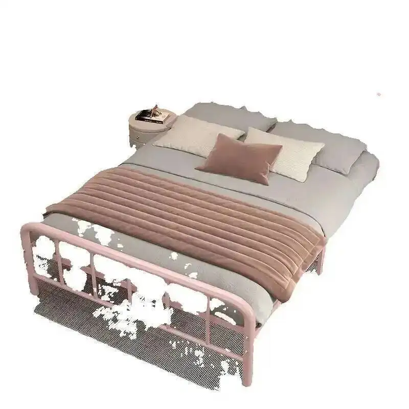 Bed Double Aesthetics Iron Princess Aesthetic Designer Bed Simple Modern Comfortable High Quality Korean Muebles Hotel Furniture