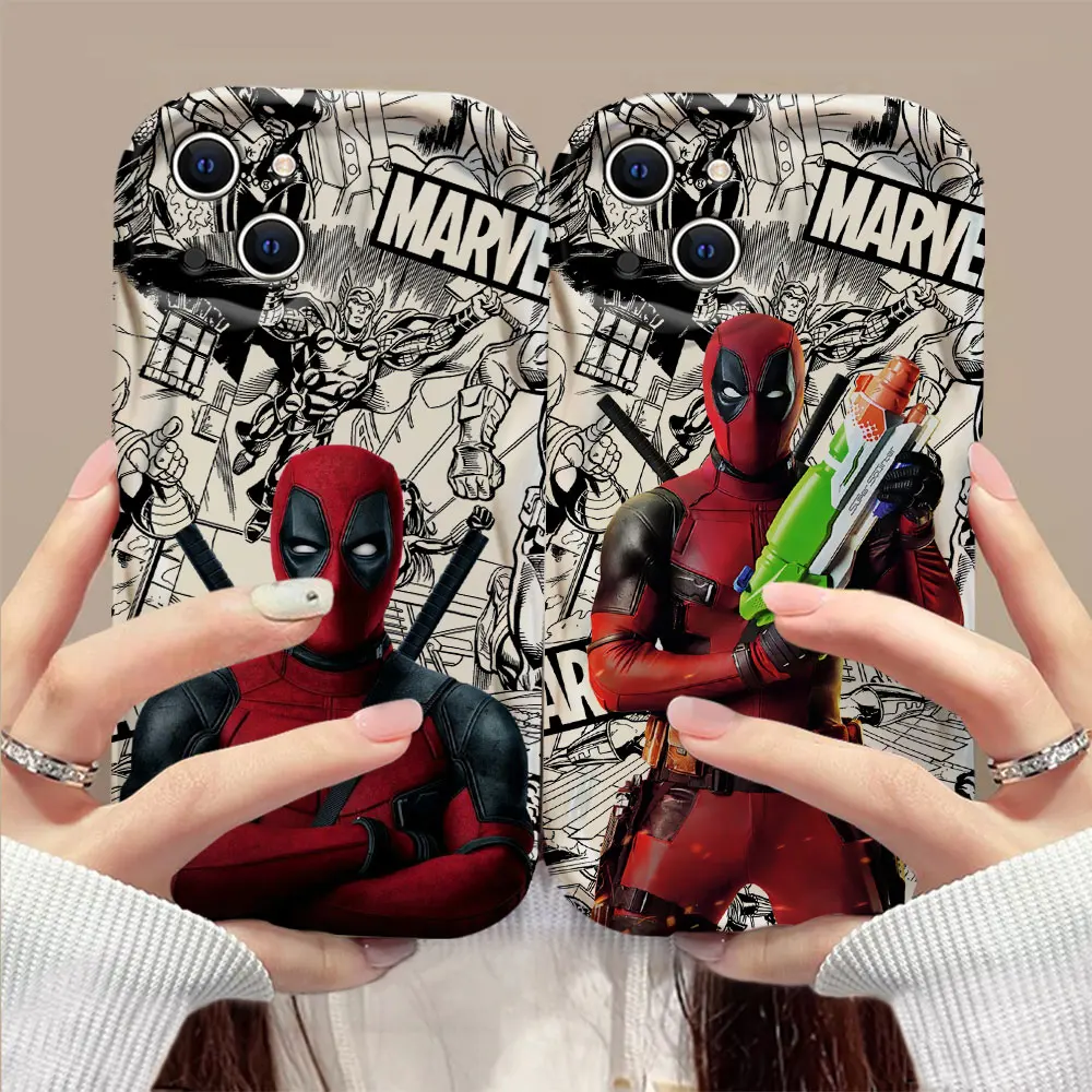 Deadpool Funny Marvel 3D Wave Case For OPPO A98 A94 A93 A92 A79 A78 A76 A58 A57 A55 A38 A33 A17 A16 A15 2020 4G 5G Back Cover