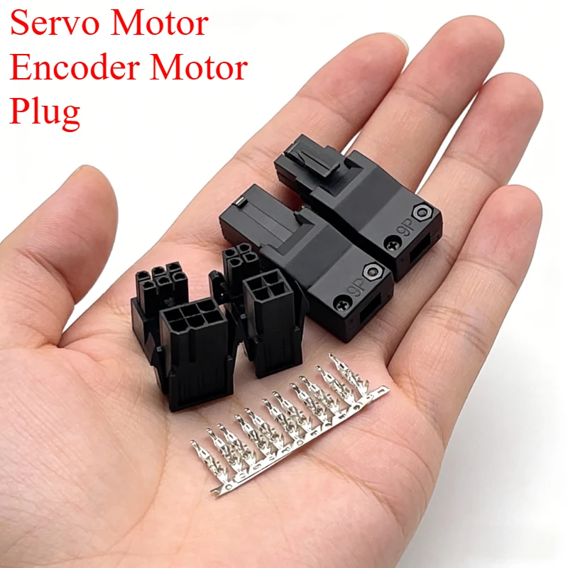 4 6 9 Pin  Male Female Head with TerminalASDBCNE0000 Servo Motor Encoder Motor Plug for Delta Schneider ASDBCNE0100 Connector