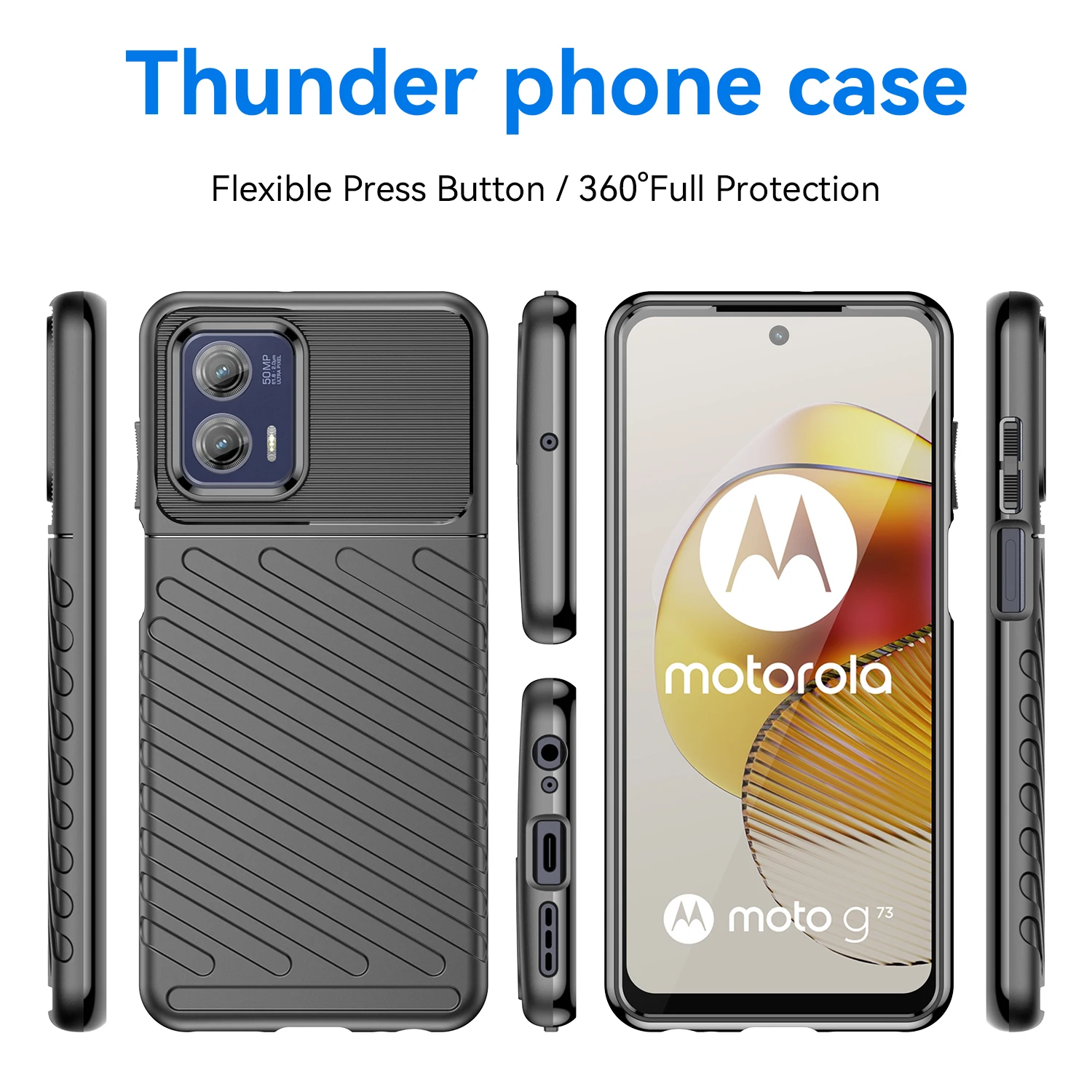 Moto G73 5G Case,slim Protective cover Anti-scratch Shock-Absorption Flexible TPU Rubber Case For Motorola Moto G53 5G Cases