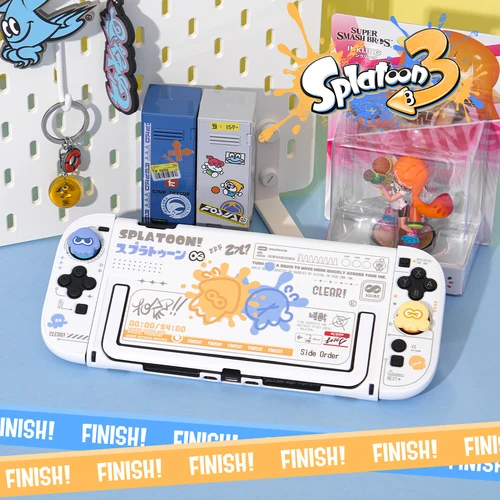 Imagen 2 del producto Funda protectora Splatoon 3 para Switch 2 - Diseño de carcasa dividida de dos piezas - Accesorios para consola NS2 Cubierta para juegos