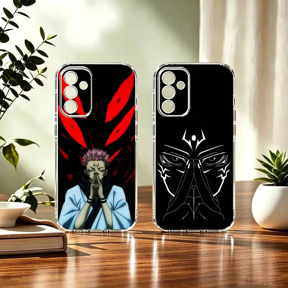 DomainExpansion Malevolent Shrine S-sukuna Painted Transparent soft Phone Case For Samsung A71, A70, A52, A51, A40, A30, A20