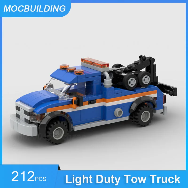 MOC Building Blocks Light Duty Tow Truck Model DIY Assemble Bricks City Traffic Educational Creative Collect Toys Gifts 212PCS