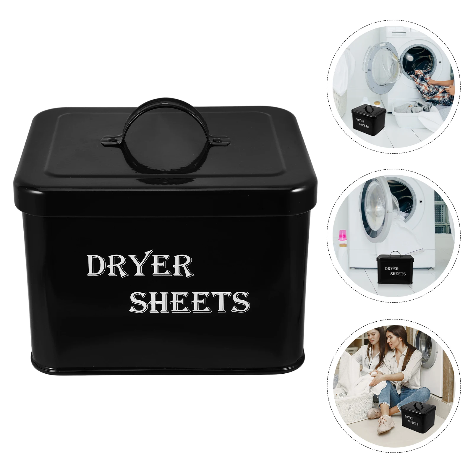 

Drying Sheet Storage Box Metal Laundry ganizer Farmhouse Dryer Sheet Holder Sealed Container Galvanized Iron Powder