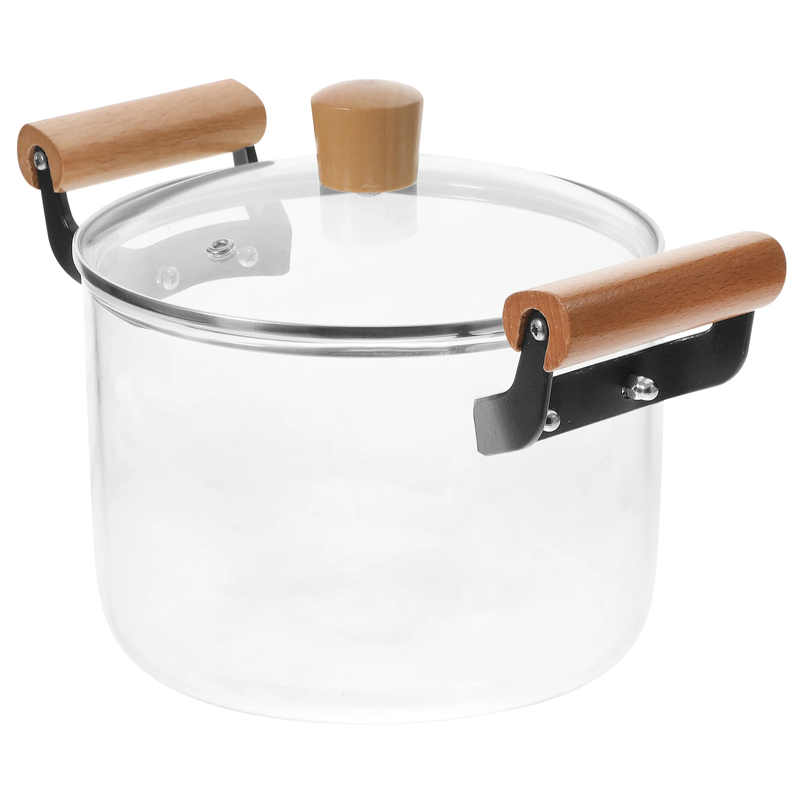 

1pc Soup Clear Pot For Stove Top Large Glassware Pot Heat Resistant Cookware Kitchen Cooking Pots Glass Meal Containers Noodles