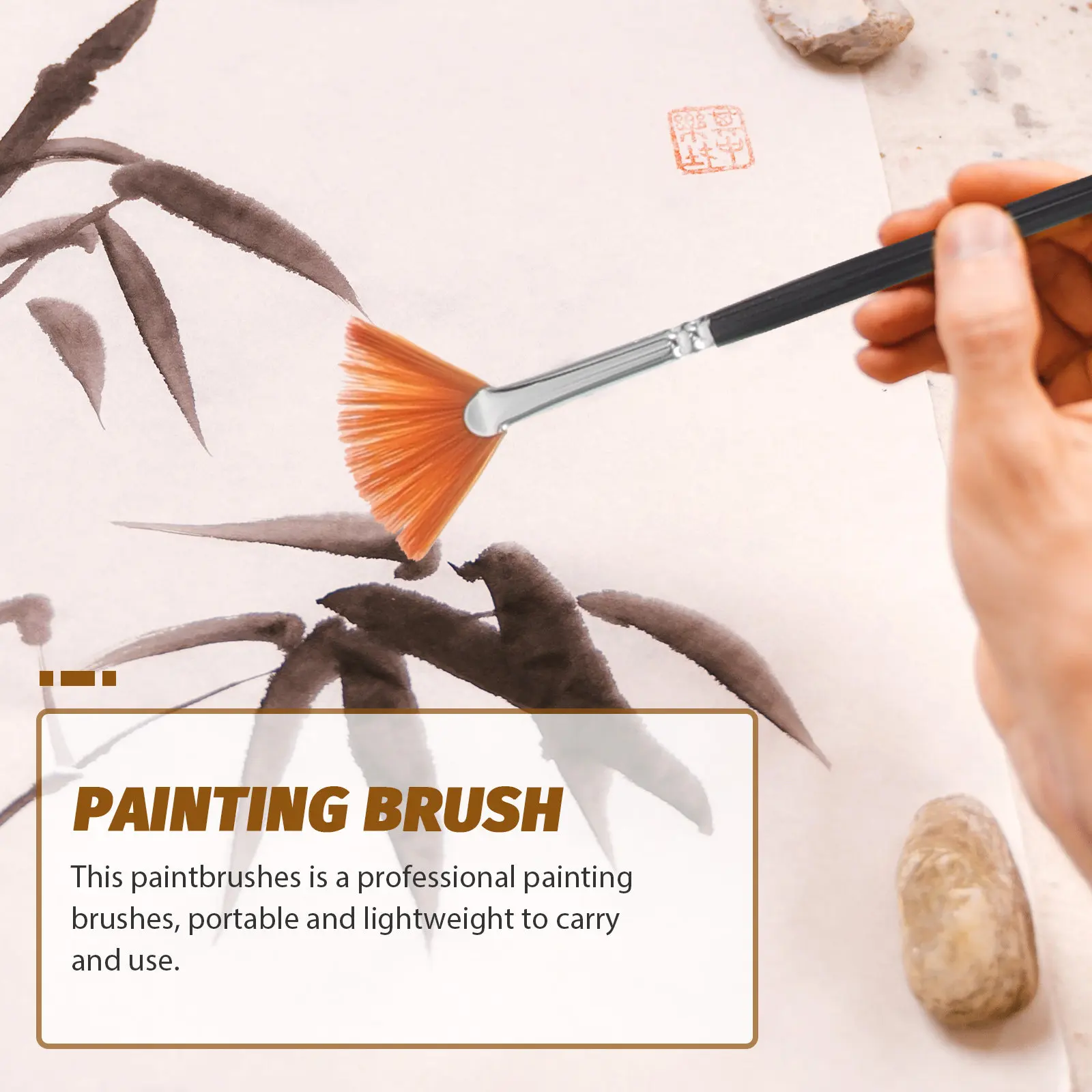 

1Set Art Paintbrush Set Professional Grade Watercolor Painting Brushes Portable Easy-to-Use Design for Outdoor Sketch Acrylic