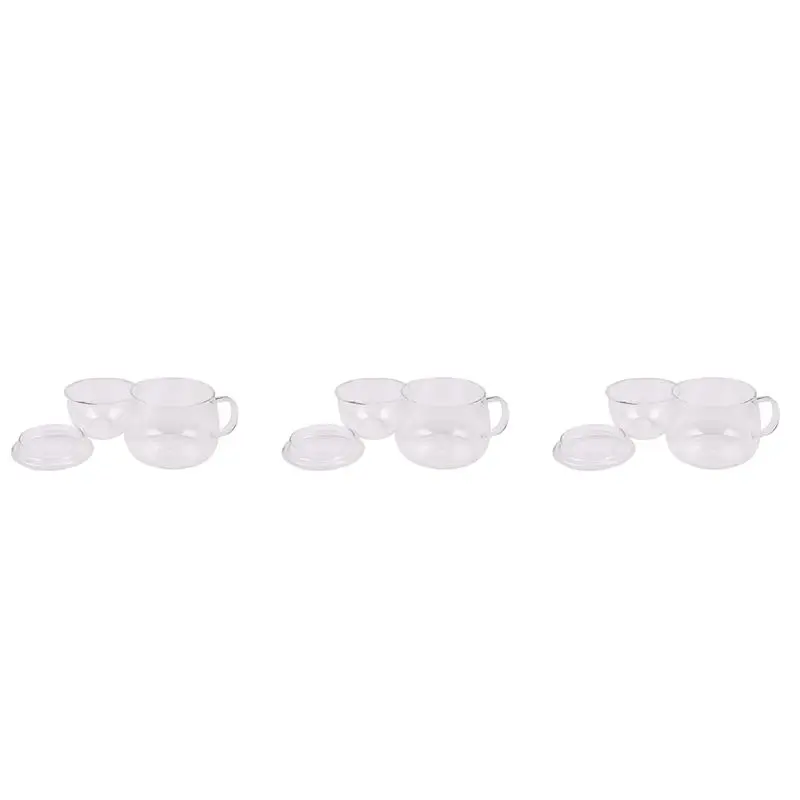 ABKP-3X 3 In 1 Set Clear Heat Resistant Tea Coffee Cup With Tea Infuser Filter Lid Use For Home Office