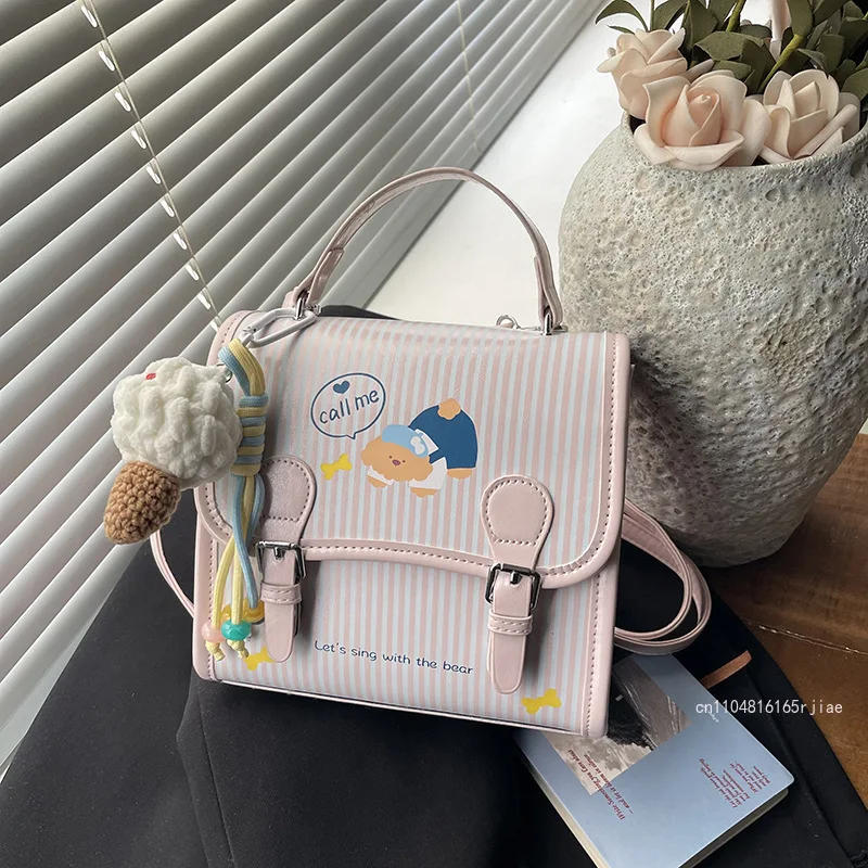 New Women's Handbag Fashionable and High-quality Casual Crossbody Bag Cartoon College Style Versatile Girl's Phone Storage Bag