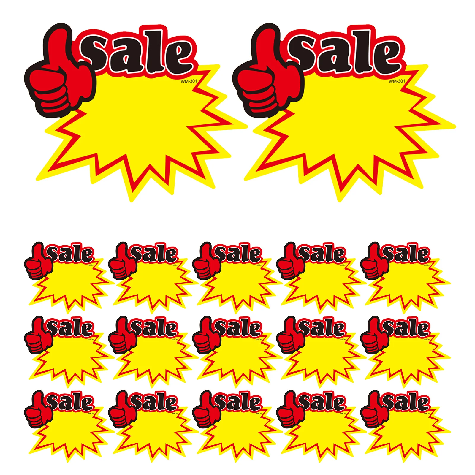 

50Pcs Price Tags Eye-Catching Advertising Signs for Shops Markets Sales Events Promotional Price Signs