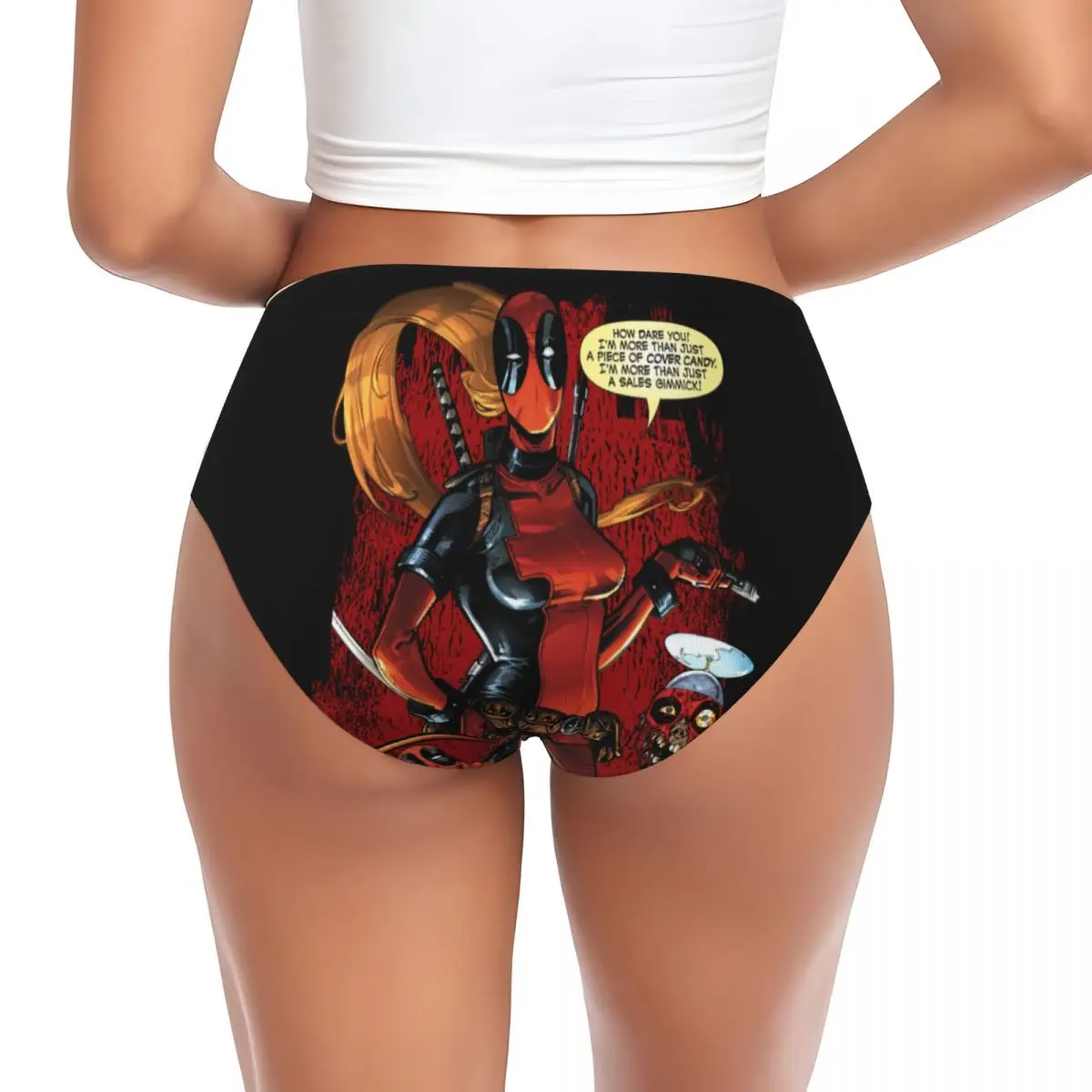 مخصص سيدة ديدبول غطاء كاندي ملخصات الملابس الداخلية النساء سراويل تمتد مريحة