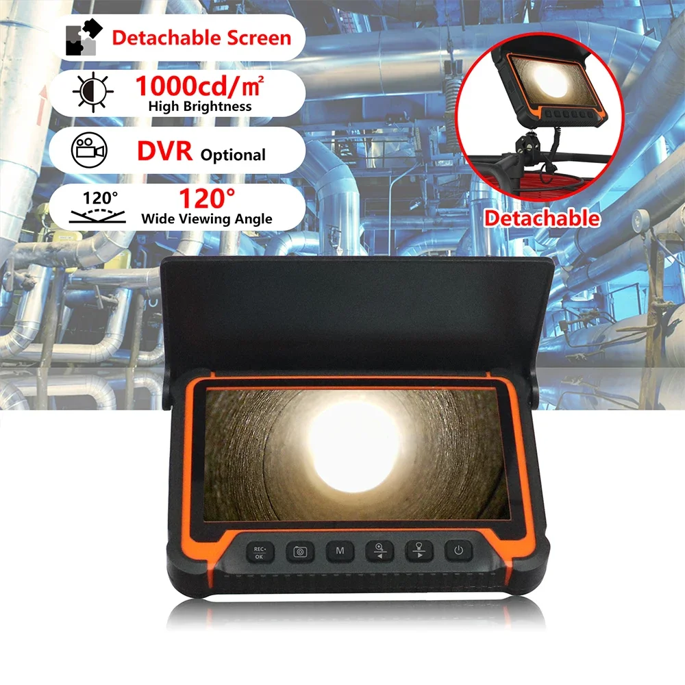 Rust Resistance Handheld Inspection Camera Sewer Inspection Camera Plumbing Inspection Camera with 512 hz Transmitter