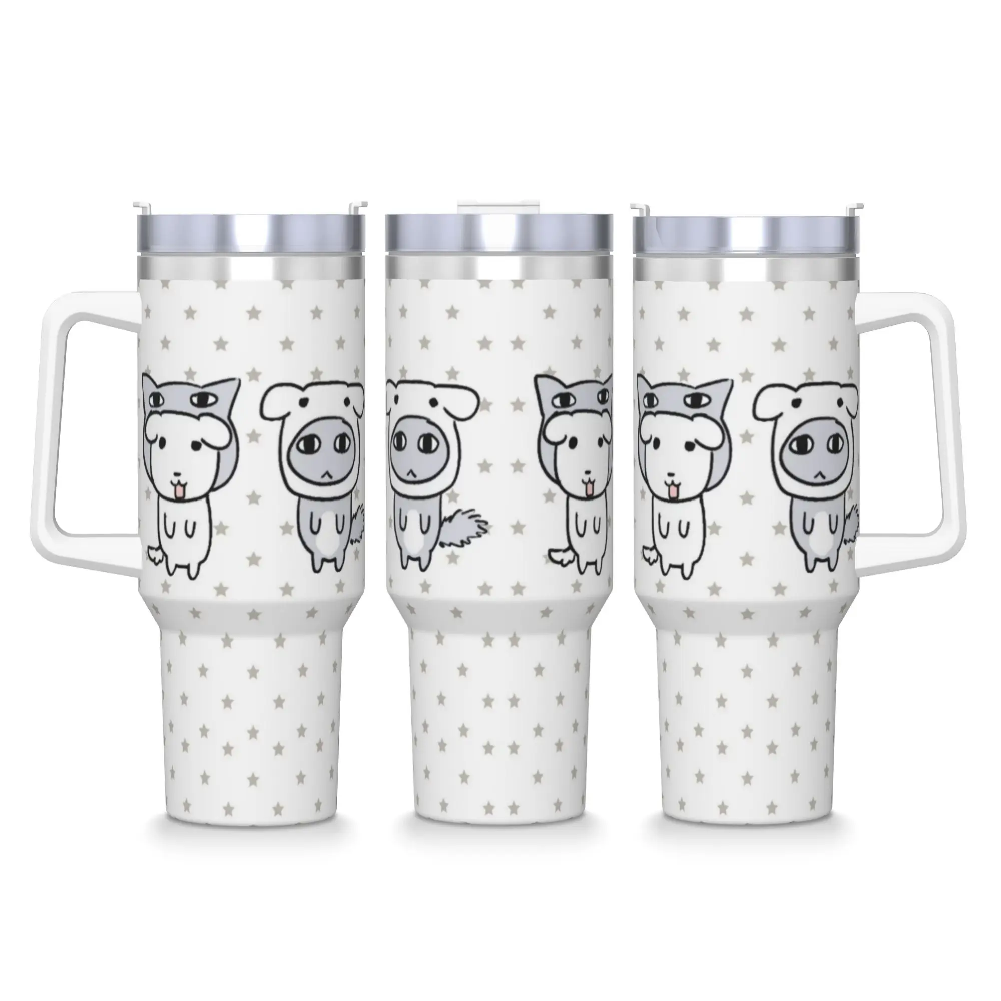 Stainless Steel Tumbler Cute GANADI Thermal Mug  Insulated Hot Drinks Mugs Cup Travel Custom DIY Water Bottle