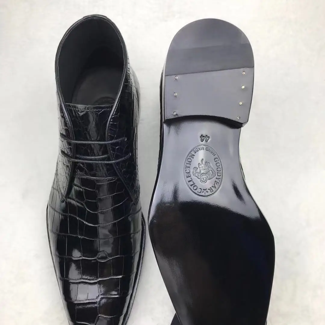 chue new men formal shoes male dress shoes men corodile boots shoes wedding date Business office winter shoes bridegroom view 3