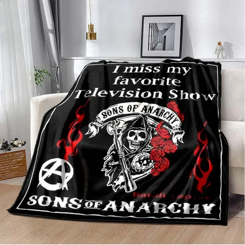 Jax Teller SONS OF ANARCHY Charlie Hunnam Throw Blanket Shawl Cloak Bedroom Living Room Sofa Couverture Chaude Manta Caliente