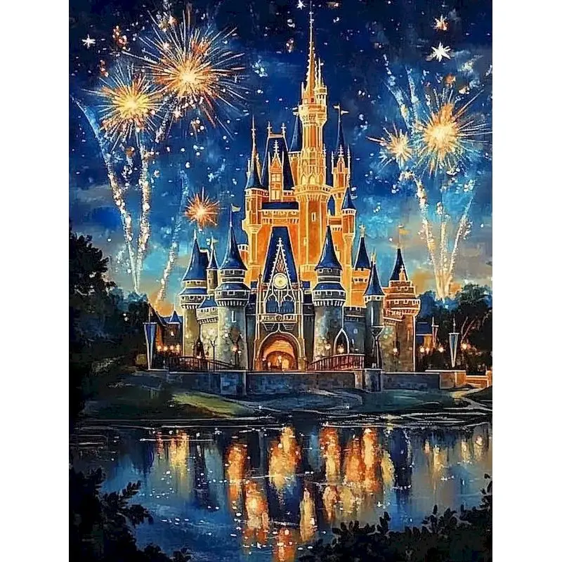 

DIY 5D Diamond Painting Castle Landscape Art Rhinestone Picture Diamond Mosaic Cross Stitch Embroidery Home Decor Hobby Gift