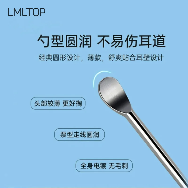 

Инструмент для удаления ушной серы из нержавеющей стали, одноразовый набор, ложка-экстрактор для чистки ушей, оптовая поставка