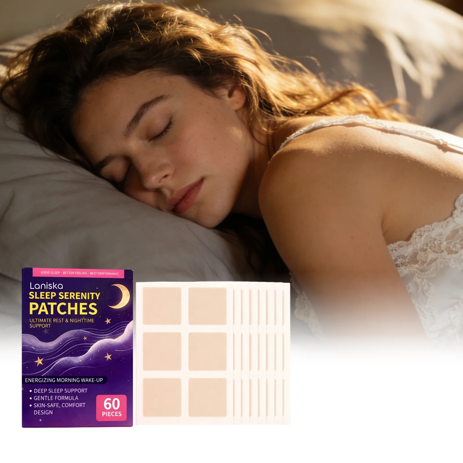 60pcs Insomnia Relief Patch Relieve Stress Anxiety Treat Insomnia Improve Sleeping Quality Helping Fall Asleep Sleep Aid Patch