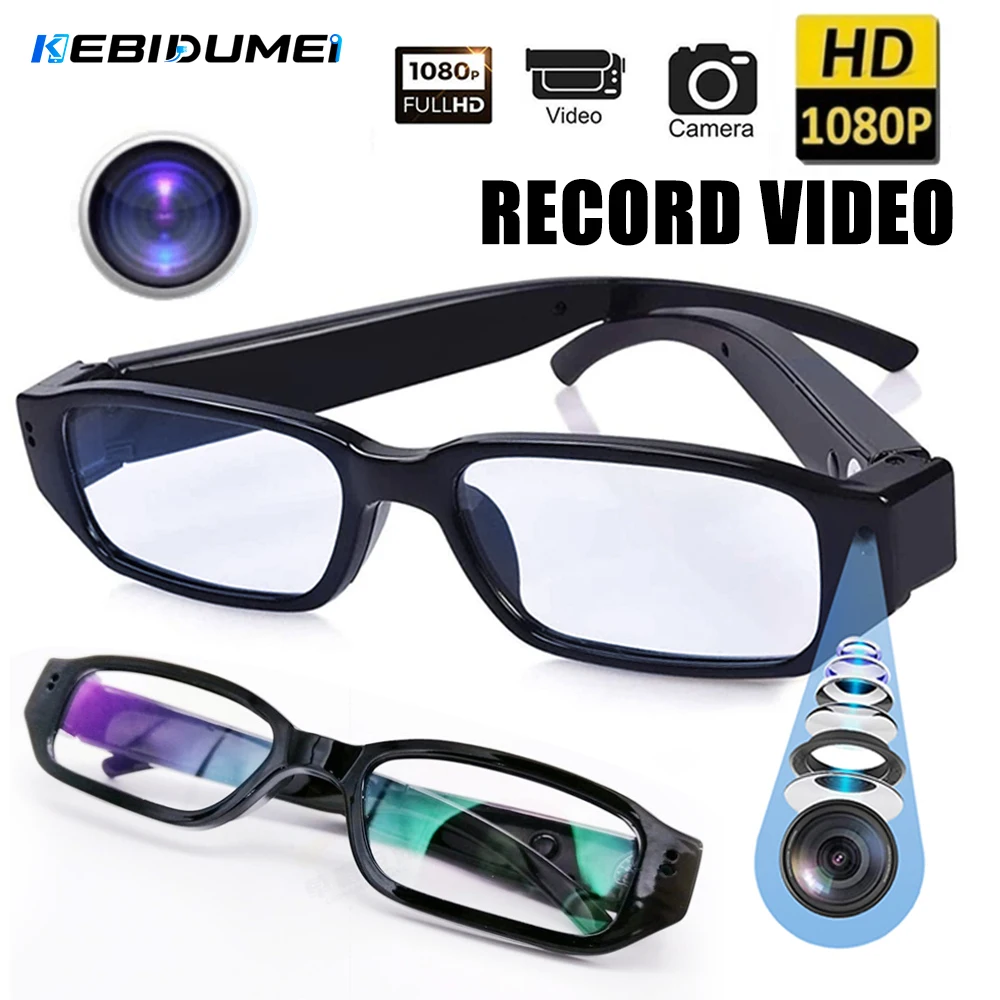 KEBIDUMEI Ultra Portable 1080P HD Mini Wearable Camera Glasses Outdoor Sports DVR Video Surveillance Camcorder