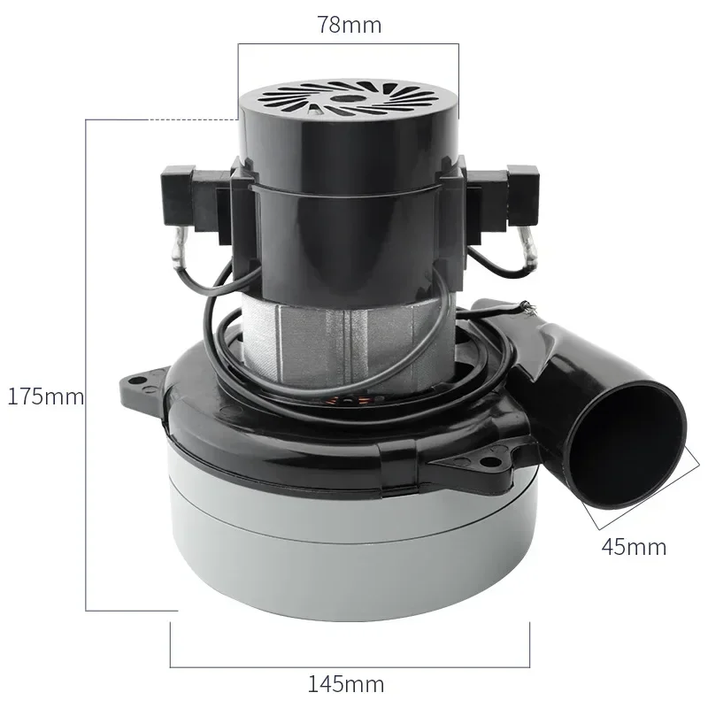 Industrial Vacuum Cleaner Accessories Motor All Copper Wire Dust-free Saw Motor, 220V 1200W 50HZ Side Air Outlet Motor