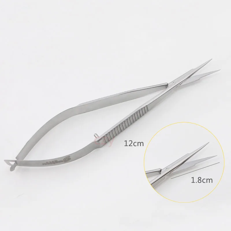 

12.5cm ophthalmology conjunctival scissors microscopic instrument double eyelid scissors