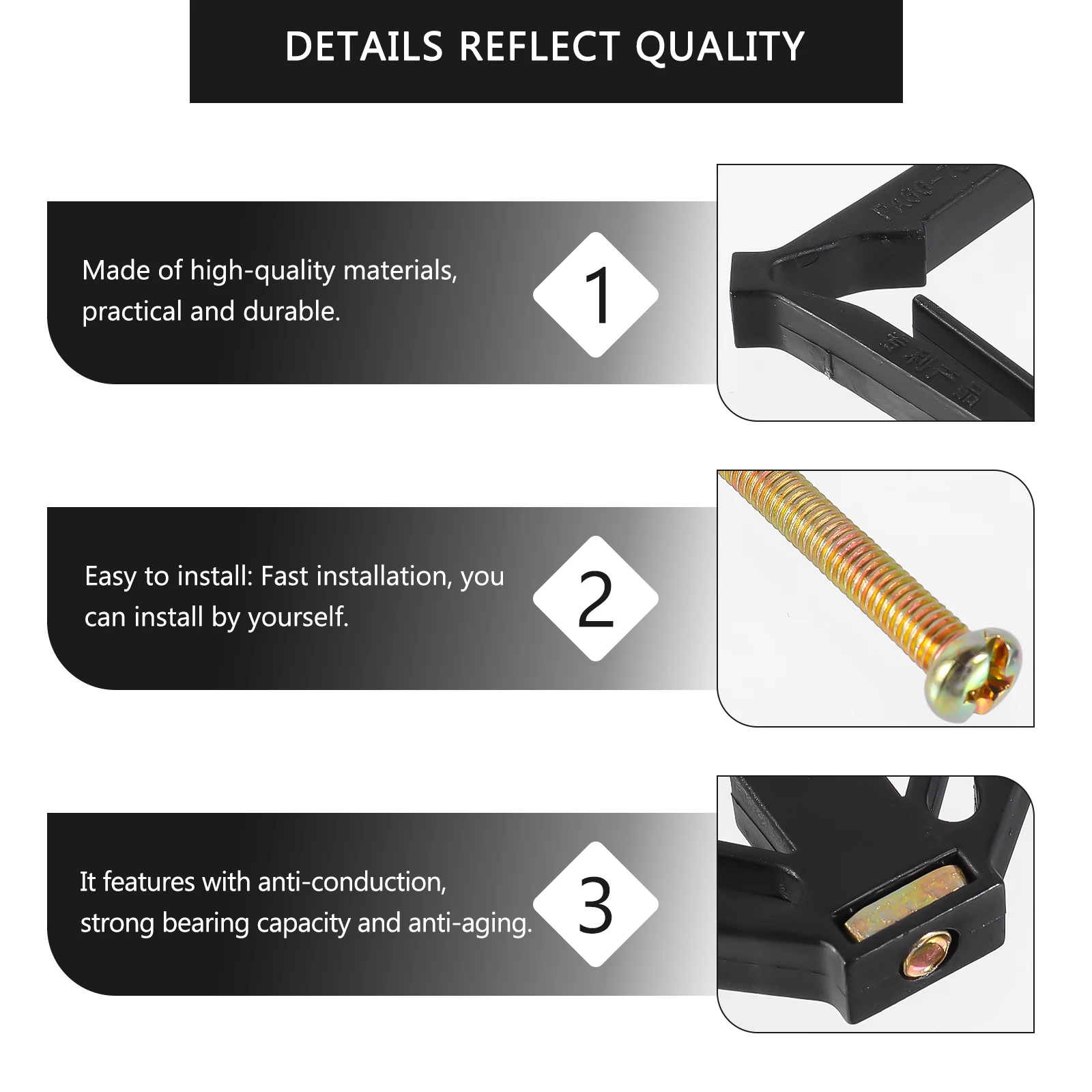 

20pcs Cassette Box Repair Tool Wall Mounted Support Rod Durable Electrical Accessories Socket Fixing Hardware For Box