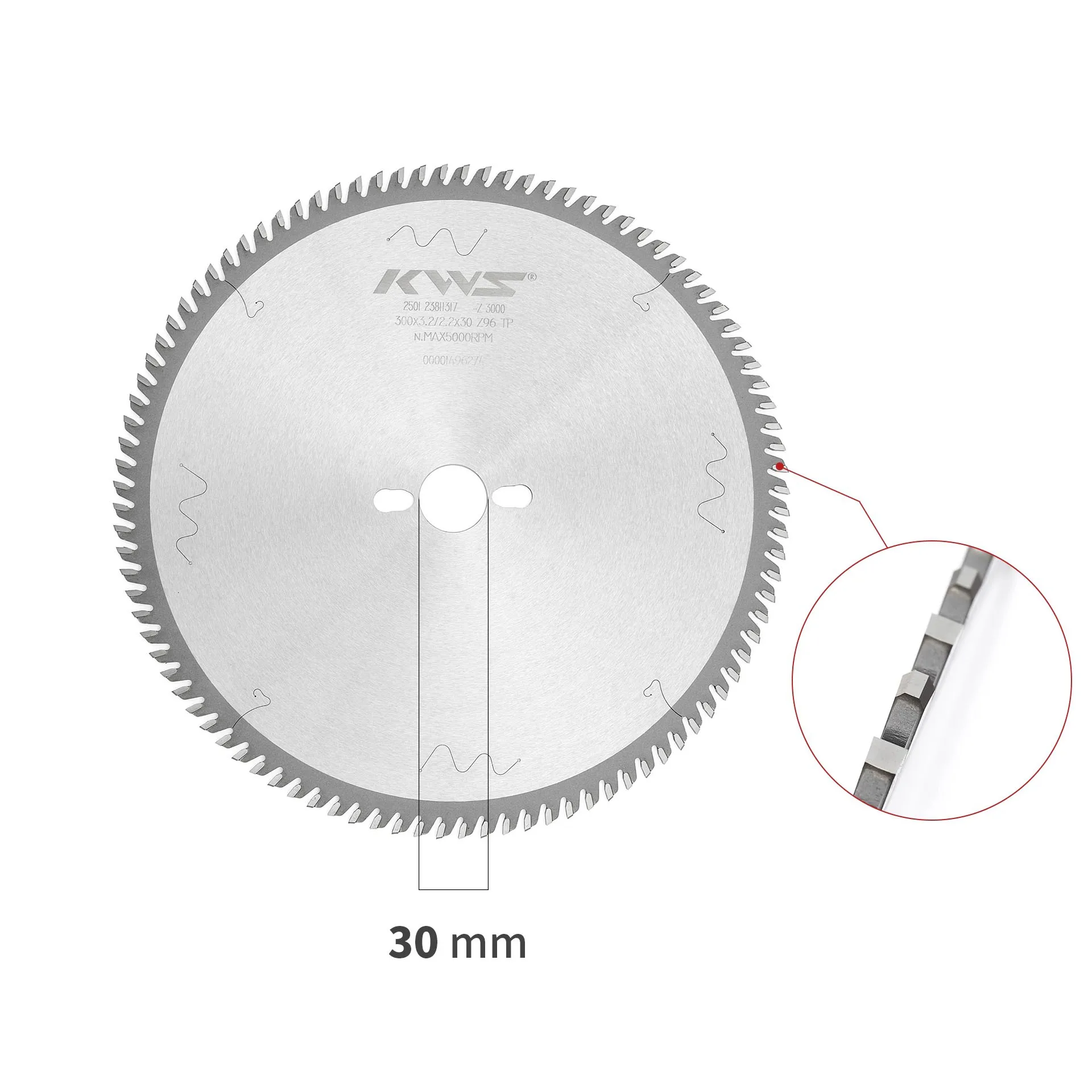 

Panel Saw Blade 30MM Bore 96 Teeth Austsaw 300MM (12IN)/TCT circular saw blades