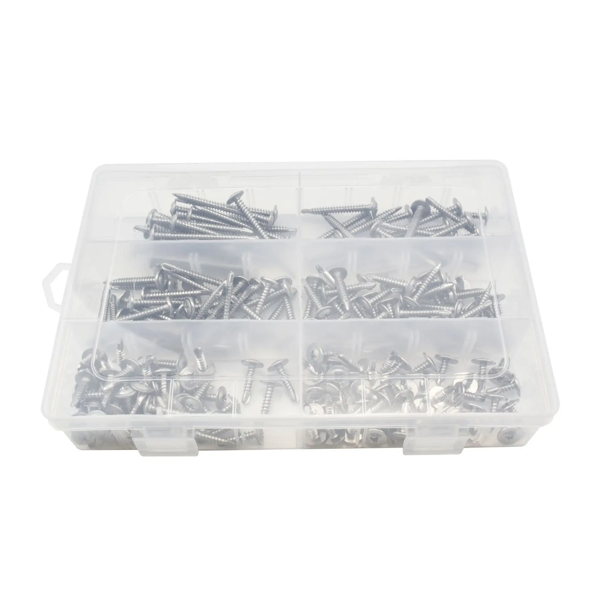 Picture 6: 210pcs M4.2 Stainless Steel Hex Washer Head Quick Tapping Self Drilling Sheet Metal Screw Self Tapping Screws for Metal