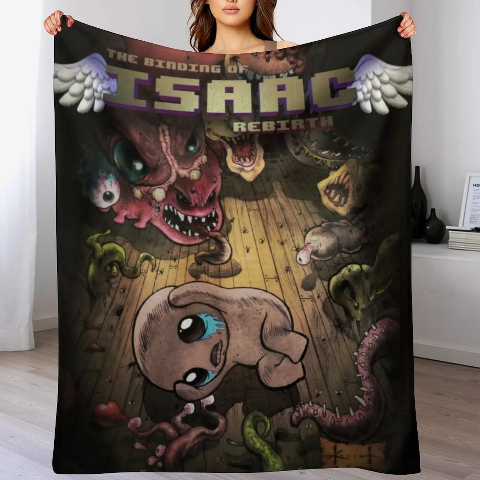 

Binding of Isaac game cover Throw Blanket blankets and throws Blankets For Sofas Personalized Gift Nap Blankets