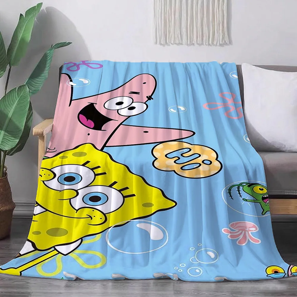 Zuhause und Dekoration, niedliche modische neue Überwurfdecken für Betten/Sofa, S-SpongBob-Decke für Camping, Weihnachtsdecke, beste Geschenke