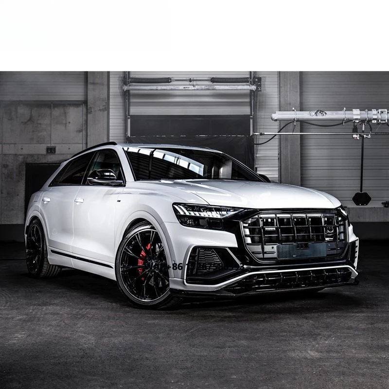 Q8 Carbon Fiber Body Kits Fit for AD Q8 to a Style Carbon Fiber Exterior Parts Add on Bumpers Front Lip Carbon Part for Q8