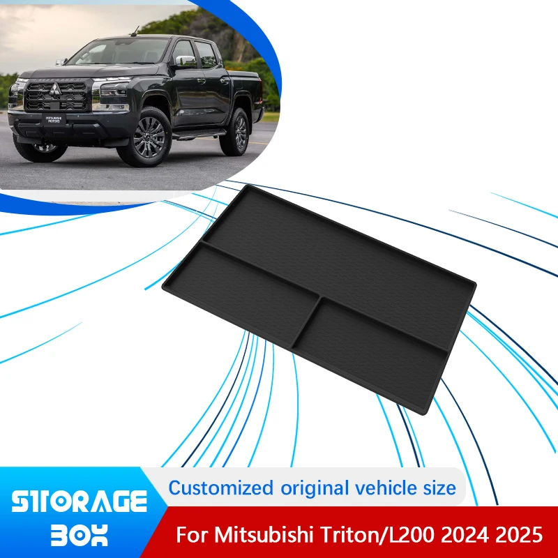 For Mitsubishi Triton/L200 2024 2025 Armrest Box Car Supplies Center Console Interior Modification Storage Auto Tool Accessories