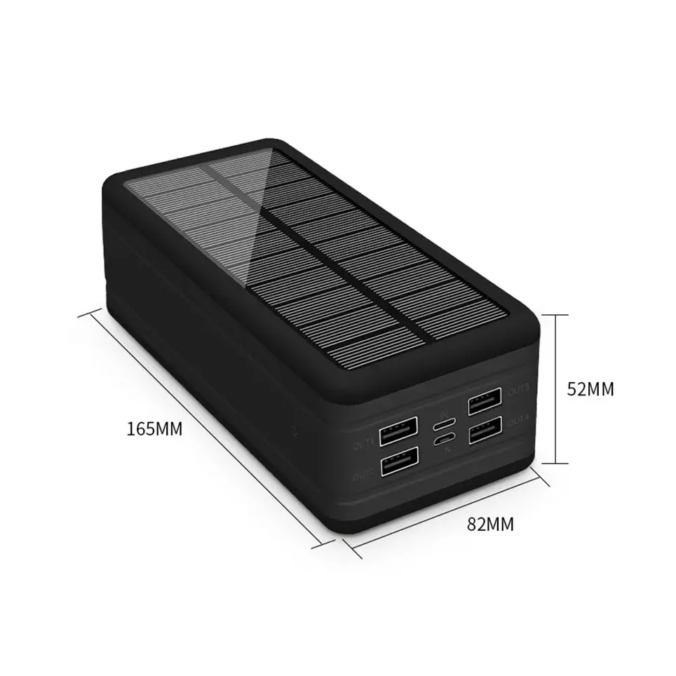 Solar Power Bank 100000mAh Solar Charging Mobile Phone Wireless Charging Large Capacity Battery External Battery Fast Charging