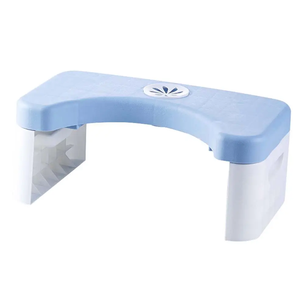 

1Pcs Premium PP Toilet Footstool for Kids and Adults Non-Slip Bathroom Toilet Stool Compact Space-Saving Step Stool Sky-Blue