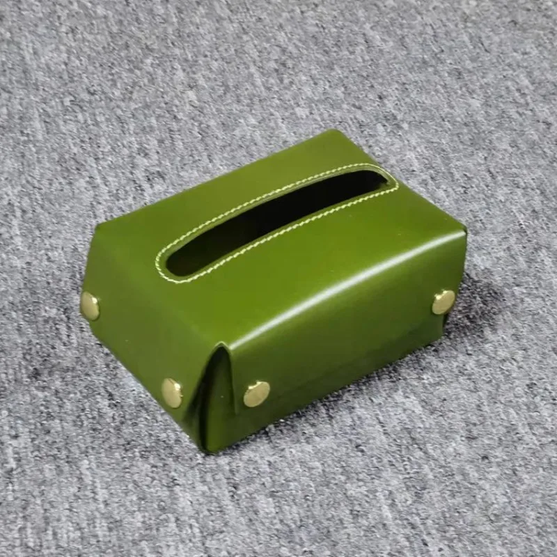 

Tissue Dispenser Car Tissue Box Master Craftsmanship Festival Gift Vintage Desktop Leather Tissue Box Car Interior Storage Box