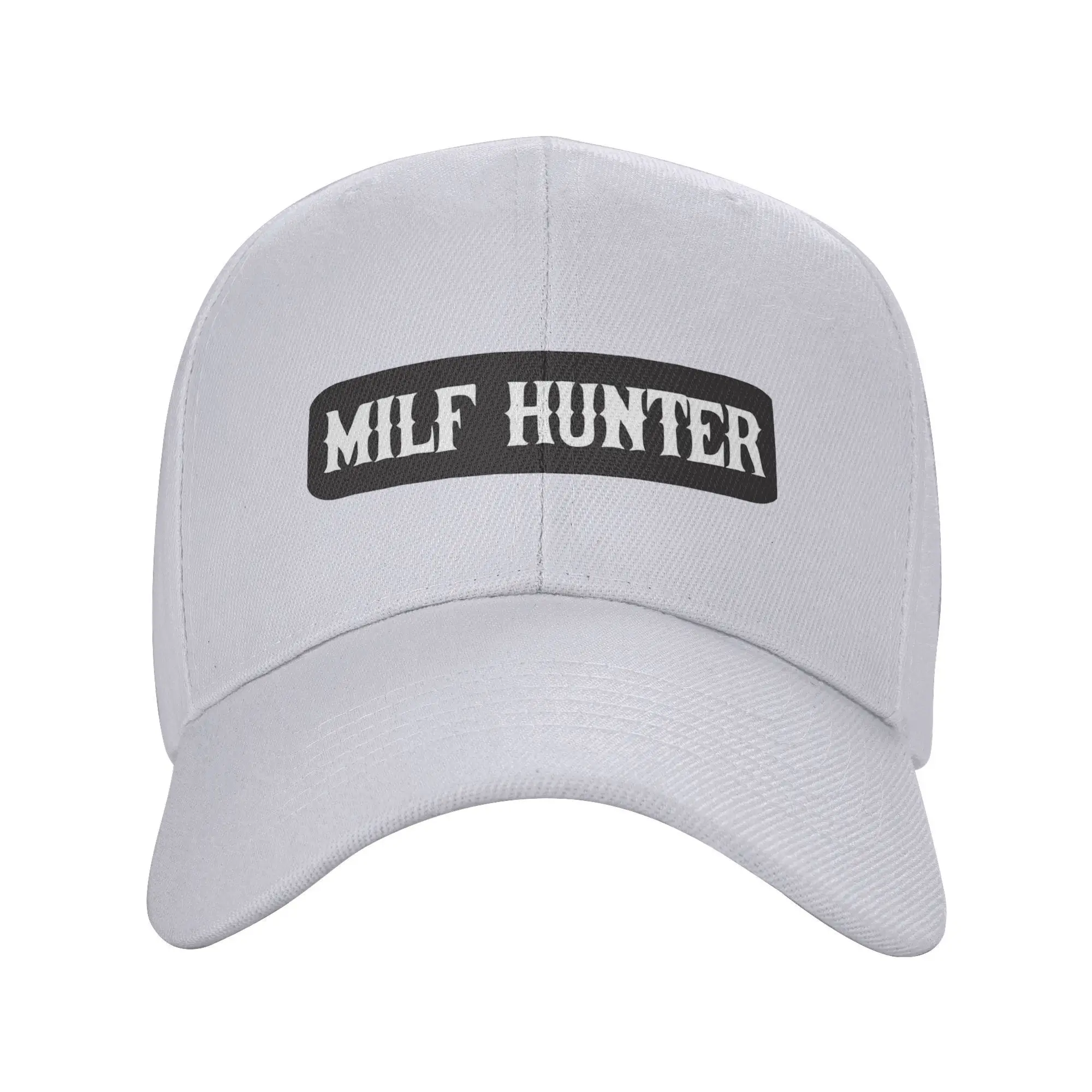 Men Women FUNNY TYPEWRITING Milf Hunter Caps Popular Baseball Cap Snapback Caps  Dad Hat Sun Hat Breathable Racing Cap Summer