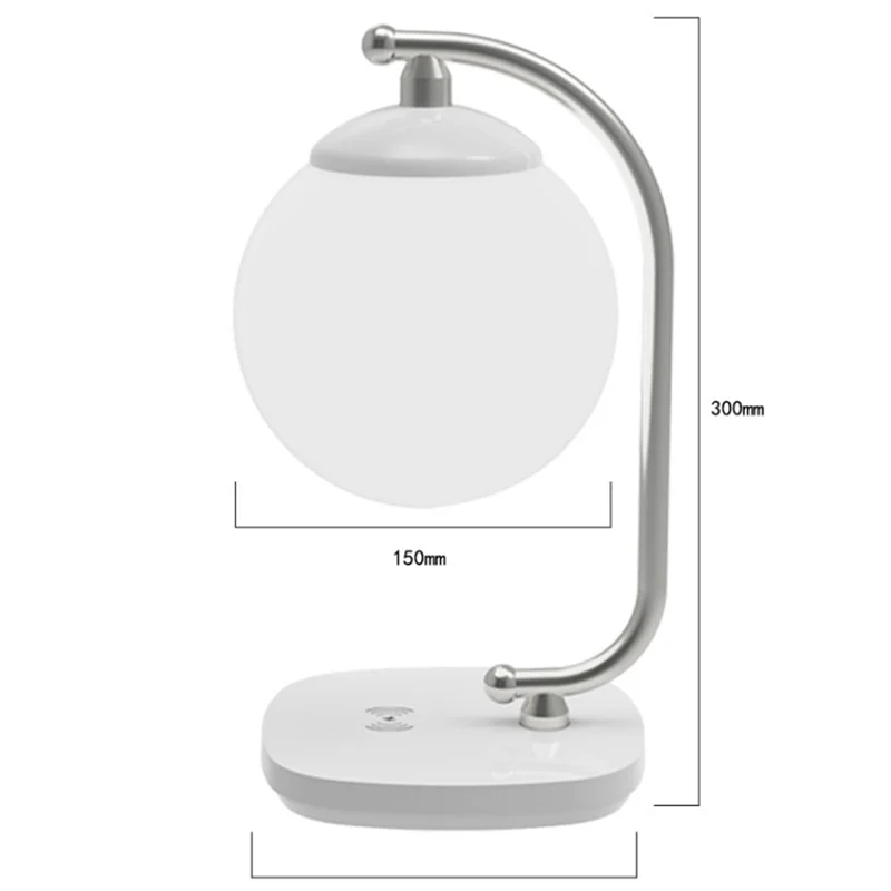 مصباح قمر LED مفيد للقراءة مع شحن لاسلكي لحماية العين، ضوء ليلي لتصميم ديكور المنزل #6