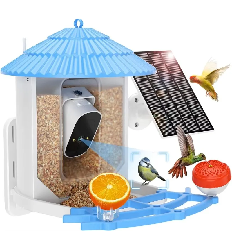 With camera 2k high definition artificial intelligence identification species solar birding automatic capture