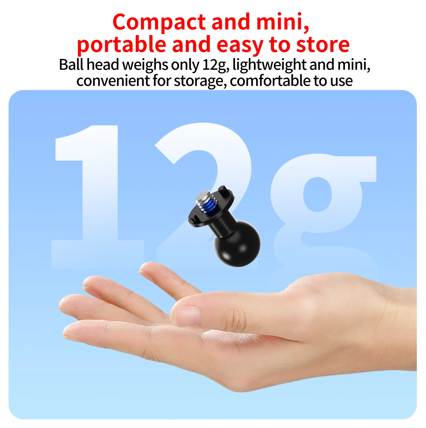 17mm Kugelkopfadapter ARRI Positionierungs-Aluminiumhalterung 1/4 Zoll Schraube für Gopro 13 Insta360 X5 DJI Actionkamera Magic Arm Handyhalterung – Detail 3