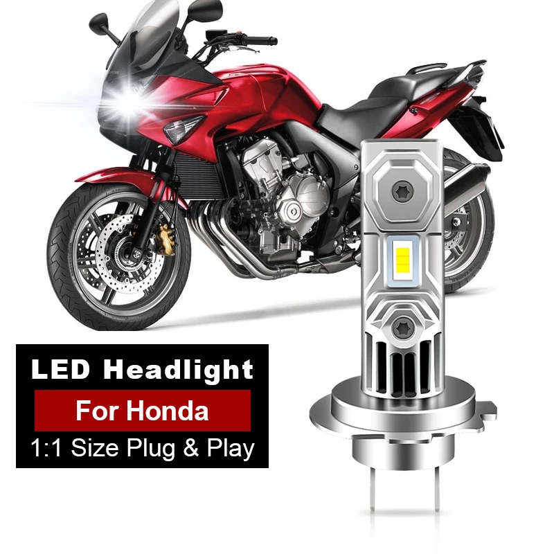 1/2PC Motorcycle H7 LED Headlamp Bulbs 12000LM For BMW R1200RS Honda CBF600 Yamaha YZF R6S Harley Street Glide Kawasaki Ninja300