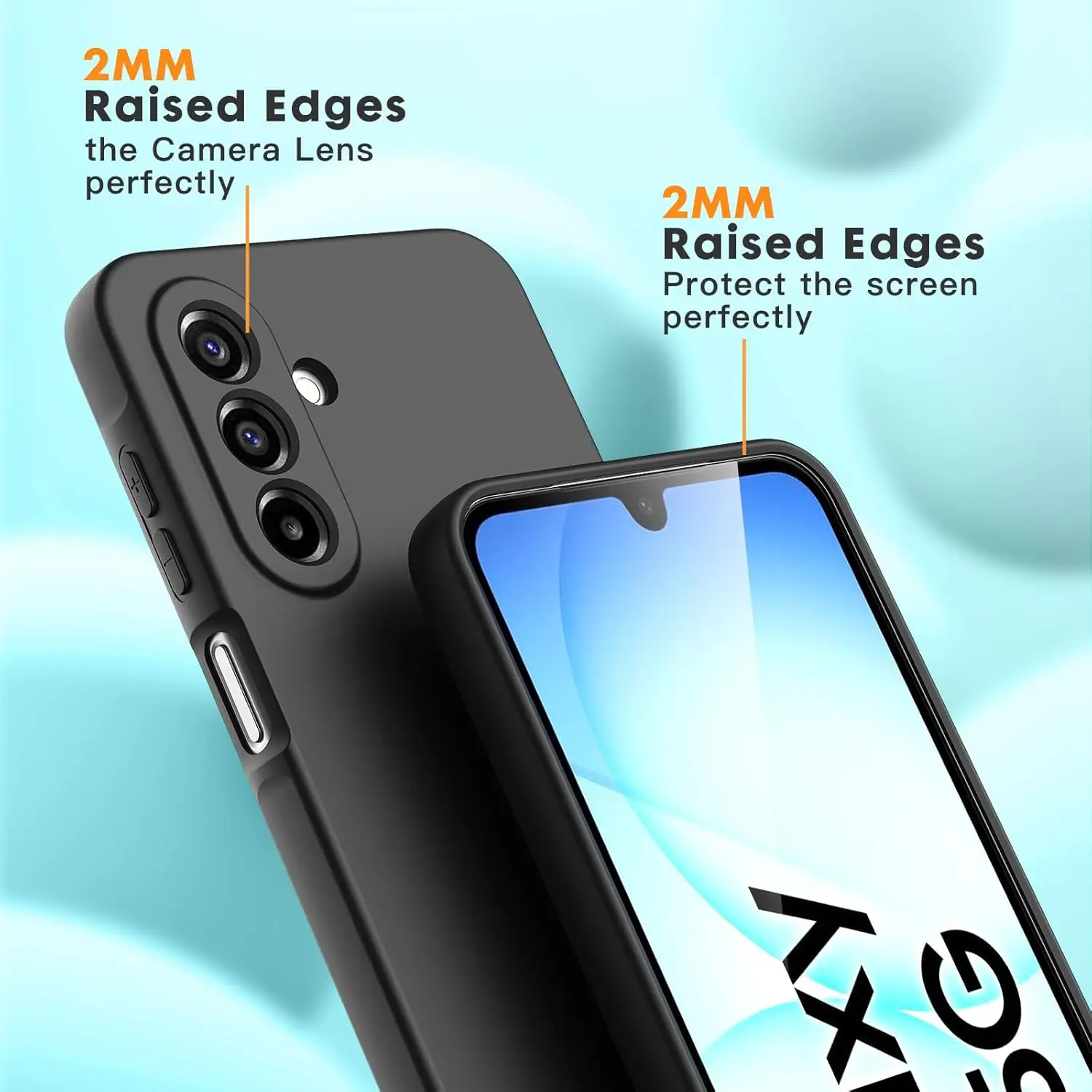 Modische Einfarbige Stoßfeste Schutzhülle aus Flüssigsilikon für Samsung Galaxy A17/A07/A06/A05S/A05/A56/A55/A54/A5 – Detail 3