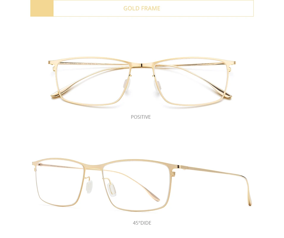 FONEX Alloy Glasses Frame Men Full-Rim Frames High-end Quality Square Eyeglasses Ultralight-Weight Korean Japanese Eyewear 8105